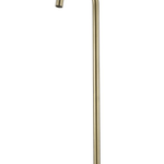 DGM-727 Brushed Gold Floor Bath Spout – 902mm height, 757mm spout, twist-screw installation for freestanding baths.