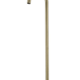 DGM-727 Brushed Gold Floor Bath Spout – 902mm height, 757mm spout, twist-screw installation for freestanding baths.