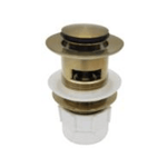 DGP107-32 OF Brushed Gold Pop-Up – 32mm with overflow and adapter for modern bathroom basins.