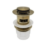 DGP107-32 OF Brushed Gold Pop-Up – 32mm with overflow and adapter for modern bathroom basins.