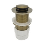 DGP107-32 Brushed Gold Pop-Up – 32mm drain with no overflow, including adapter for modern bathroom basins.