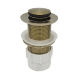 DGP107-32 Brushed Gold Pop-Up – 32mm drain with no overflow, including adapter for modern bathroom basins.