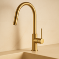 Marbella Brushed Gold Pull-out Kitchen/Laundry Mixer