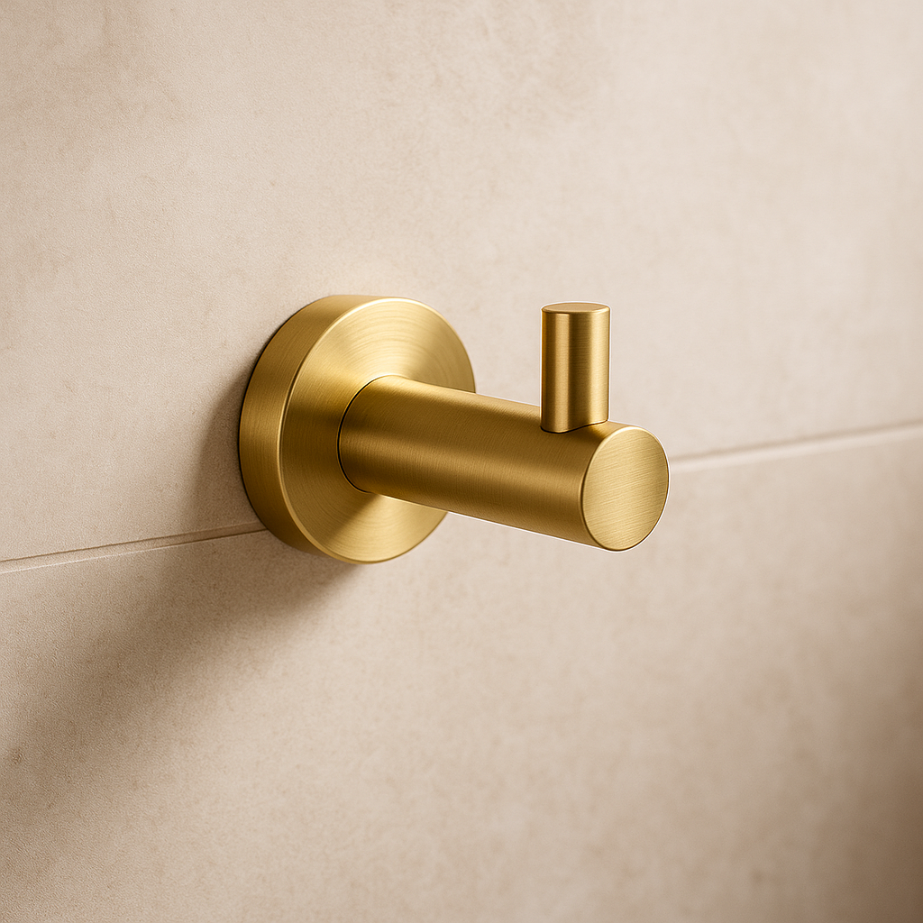 Marbella Brushed Gold Round Robe Hook
