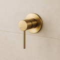 Marbella Brushed Gold Round Wall Mixer