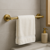 Marbella Brushed Gold Single Towel Rail 600mm