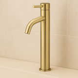Marbella Brushed Gold Tall Basin Mixer