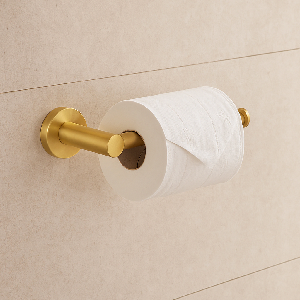 Marbella Brushed Gold Toilet Roll Holder