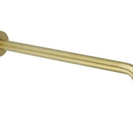 DGM-010 Brushed Gold Wall Mounted Arm – 300mm length, modern design with brushed gold finish, ideal for showerheads and bathroom fixtures.