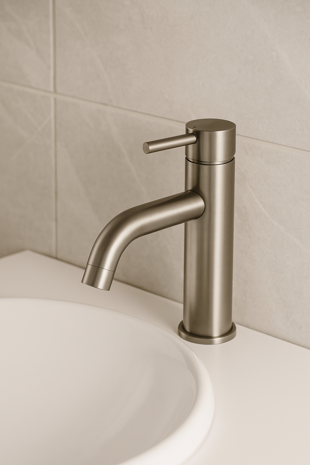 Valencia Brushed Nickel Basin Mixer