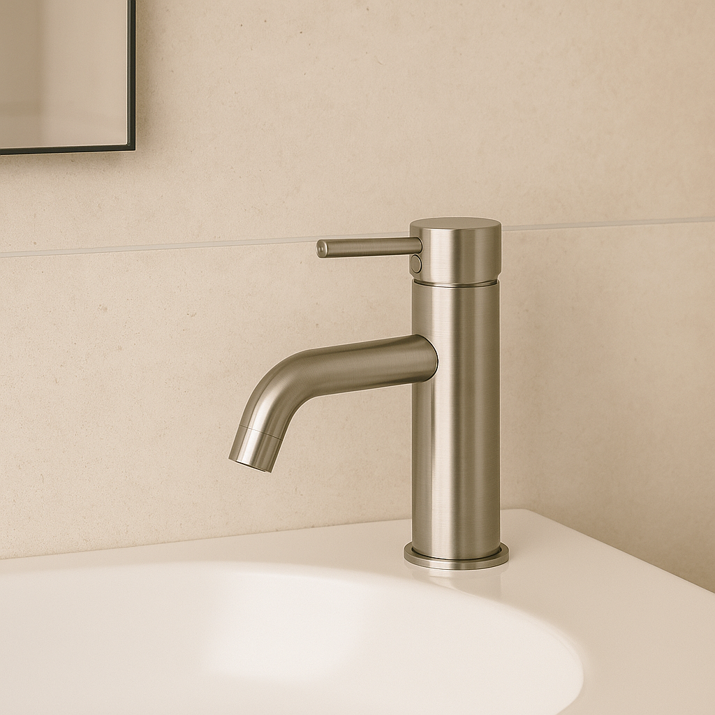 Valencia Brushed Nickel Basin Mixer