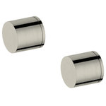 JD-WS561-1PS Brushed Nickel Double Round Taps with sleek and modern brushed nickel finish, featuring 35mm cartridge for smooth water flow.