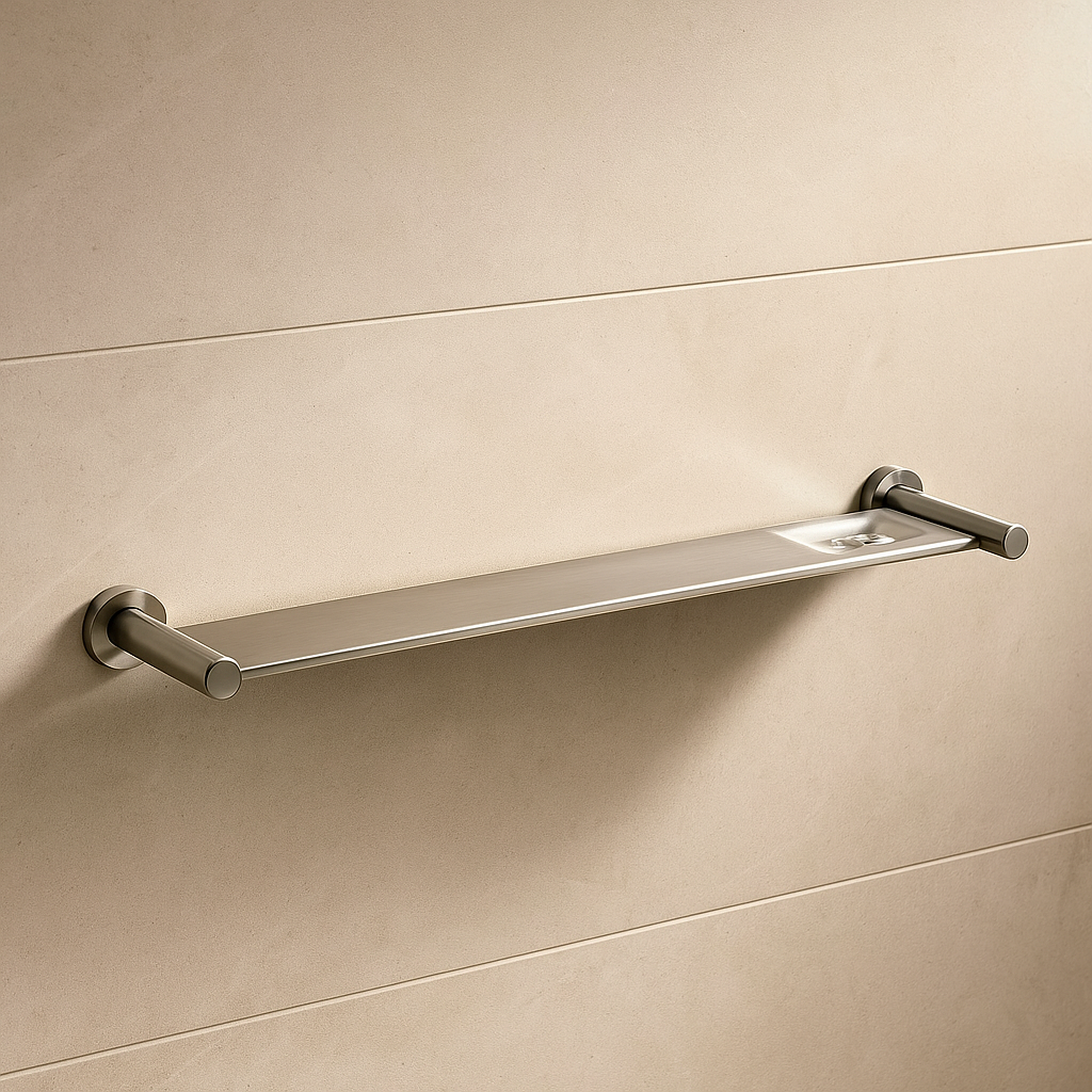 Valencia Brushed Nickel Metal Shelf