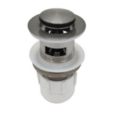 Brushed Nickel Pop-Up 32mm with Overflow (Adapter Included) Bathroom Sink Drain Plug