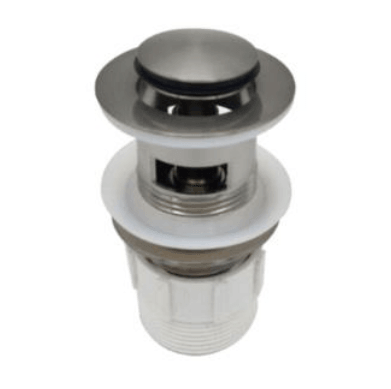Brushed Nickel Pop-Up 32mm with Overflow (Adapter Included) Bathroom Sink Drain Plug