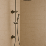 Brushed Nickel Round Shower Unit