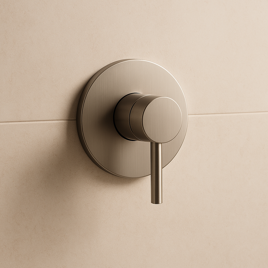 Valencia Brushed Nickel Round Wall Mixer