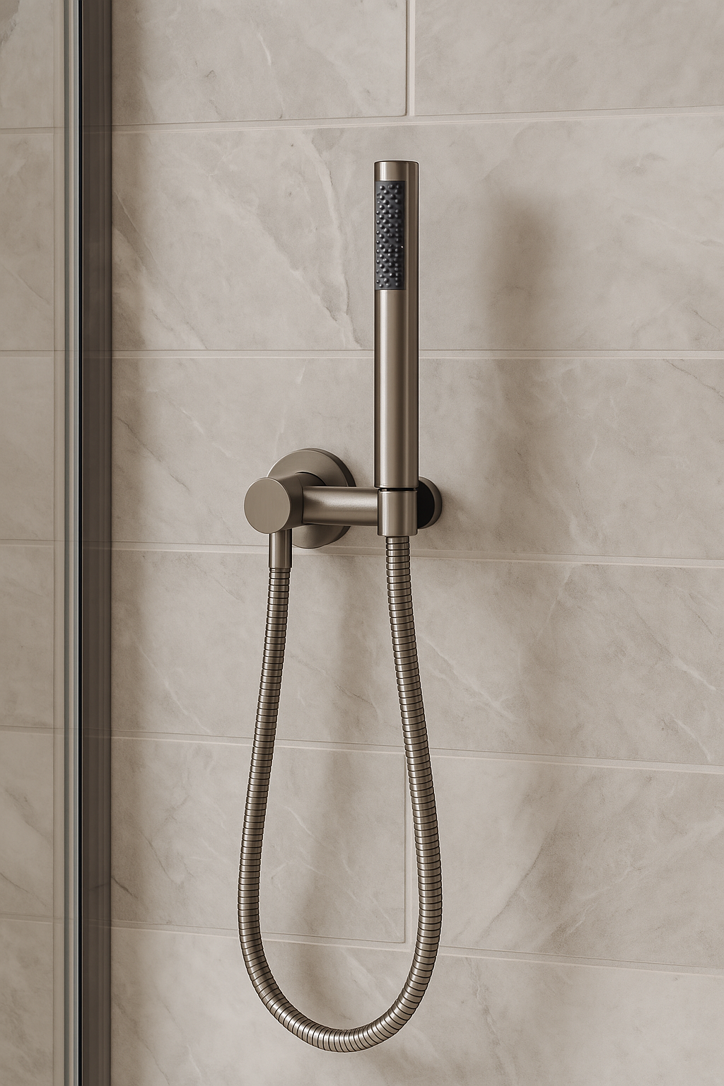 Valencia Brushed Nickel Shower Handpiece on Bracket