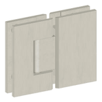 Brushed Nickel Shower Hinge JD-M457PS – 59mm distance holes for frameless glass shower doors.