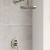 Valencia Brushed Nickel Showerhead on Wall Mounted Arm
