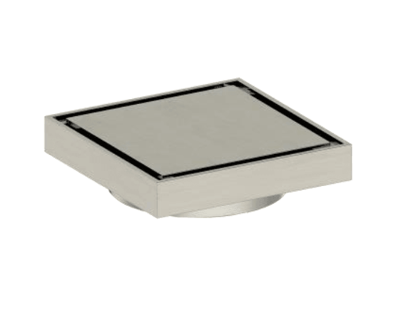 Brushed Nickel Tile Insert Floor Waste JD-DB101PS – 80mm outlet for efficient water drainage in modern bathrooms.