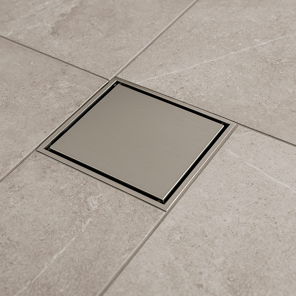 Valencia Brushed Nickel Tile Insert Floor Waste