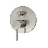 Brushed Nickel Wall Mixer with Diverter BNA-70D – Modern, wall-mounted mixer with 35mm cartridge and 160mm cover plate for stylish bathroom setups.
