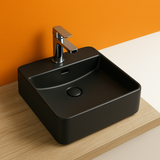 CB-121 Square Ceramic Countertop Basin –  420mmx420mmx130mm