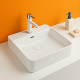 CB-122 Rectangular Ceramic Countertop Basin – 500mmx420mmx130mm