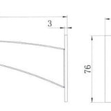 180mm Black Bath Spout