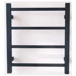 CNT-4S Black 4 Square Bars Non-Heated Towel Rack – Modern Bathroom Accessory