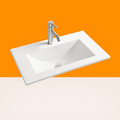 Ceramic Vanity Basin –  Gloss White with Single Tap Hole 600mmx360mmx190mm