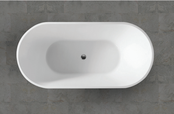 Charming Freestanding Bath – Elegant Slim Edge Acrylic Bathtub (1500mm / 1600mm / 1700mm)
