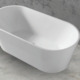 Charming Freestanding Bath – Elegant Slim Edge Acrylic Bathtub (1500mm / 1600mm / 1700mm)