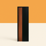 Slim Black Brown Timber Parcel Letterbox with Lock - Package Drop Box
