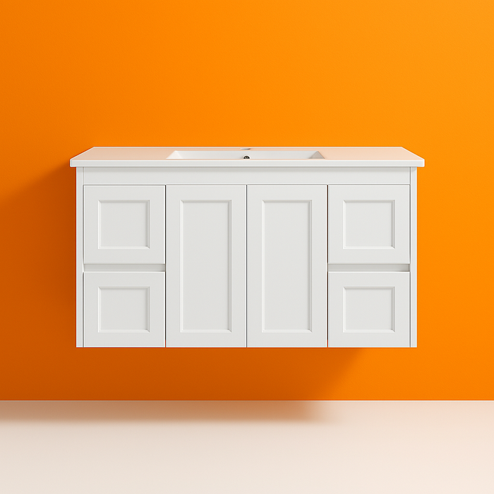 Luna 1200W Wall Hung Vanity 460mm  – Modern Floating Bathroom Cabinet