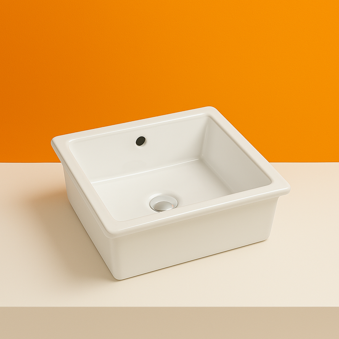 Undermount Ceramic Sink – 410mm Square with 12L Capacity