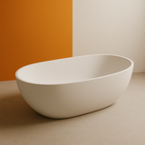 Alice 1700mm Freestanding Bath – Elegant Matte White Acrylic Soaking Tub