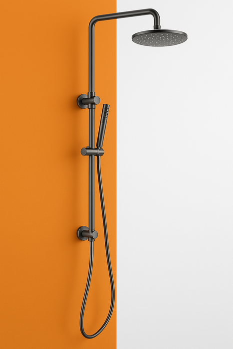 Gunmetal Dual Shower with Diverter