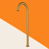 Brushed Gold Floor Bath Spout