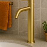 Brushed Gold Tall Basin Mixer