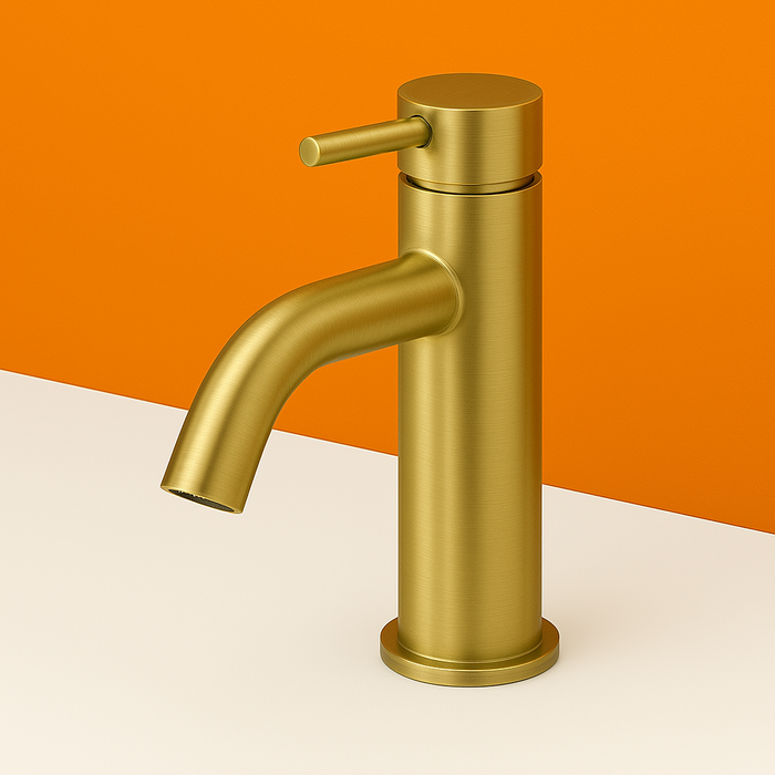 Brushed Gold Basin Mixer