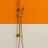 Brushed Gold Round Shower Unit