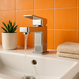 Chrome Square Basin Mixer