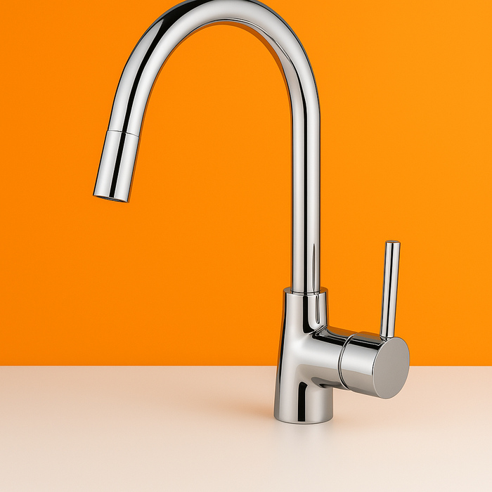 Chrome Round Kitchen Mixer