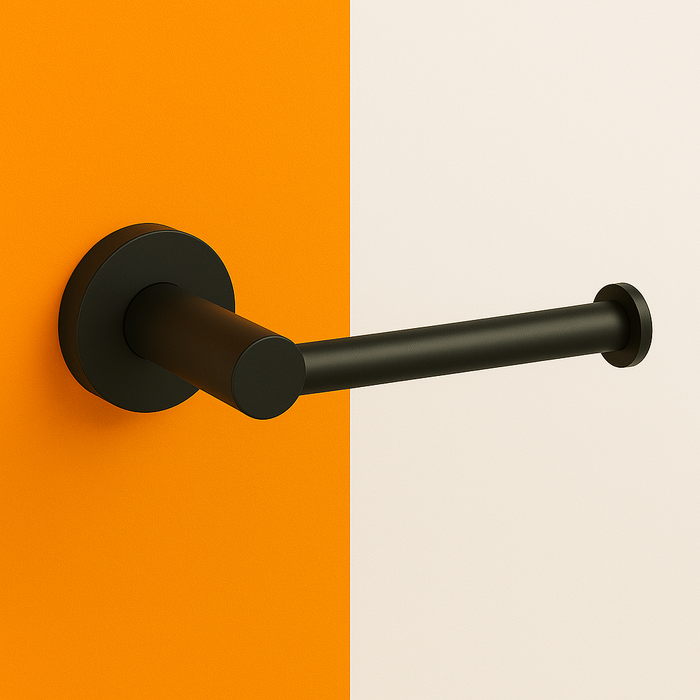 Black Round Toilet Paper Holder