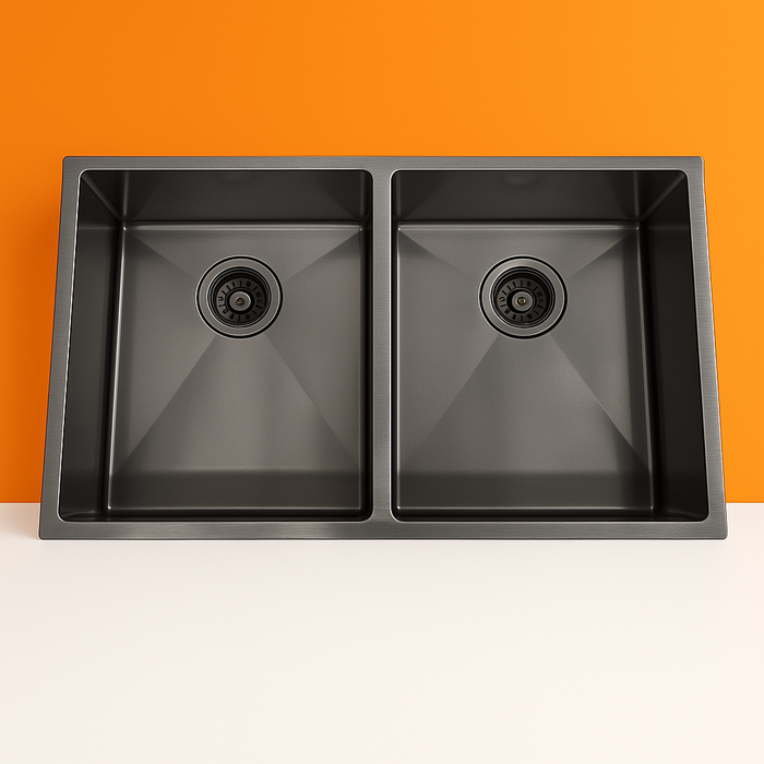 Black Double Bowl Sink