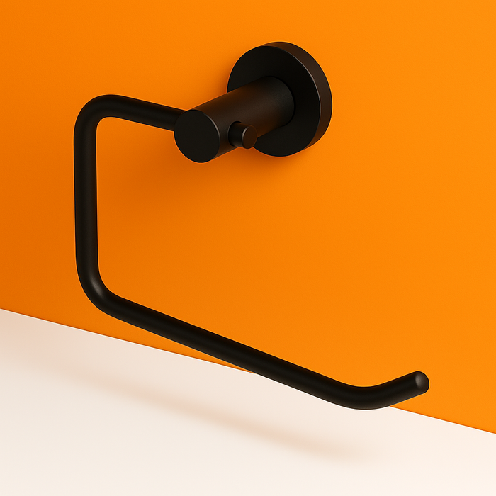 Black Round Toilet Paper Holder