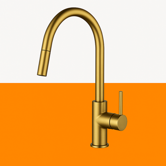 Brushed Gold Pull-out Kitchen/Laundry Mixer
