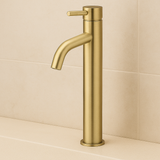 Brushed Gold Tall Basin Mixer